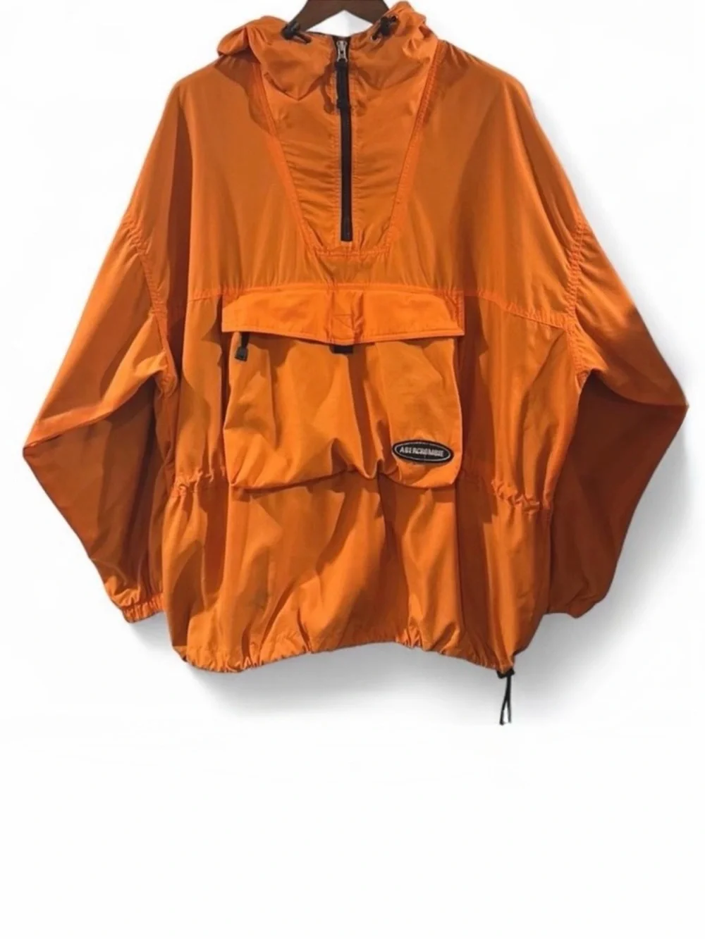 VTG Y2K Abercrombie & Fitch Orange Waterproof Anorak Windbreaker Size Men’s XL